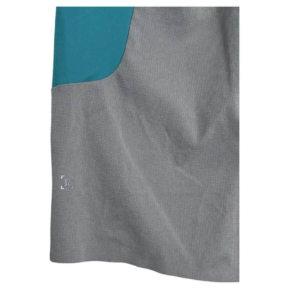 Lululemon Channel Cross Swim Short Mens Small Green Gray Lined Performance Beach